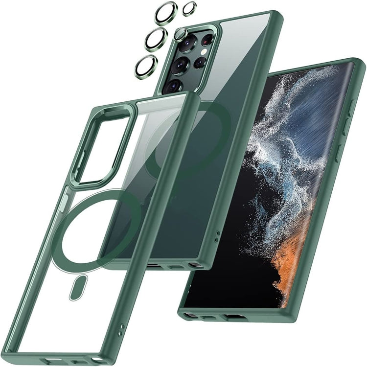 For Samsung Galaxy S24 Ultra 5G Acrylic PC MagSafe Magnetic Phone Case(Green) - Galaxy S24 Ultra 5G Cases by PMC TechLife | Online Shopping South Africa | PMC TechLife | Buy Now Pay Later Mobicred