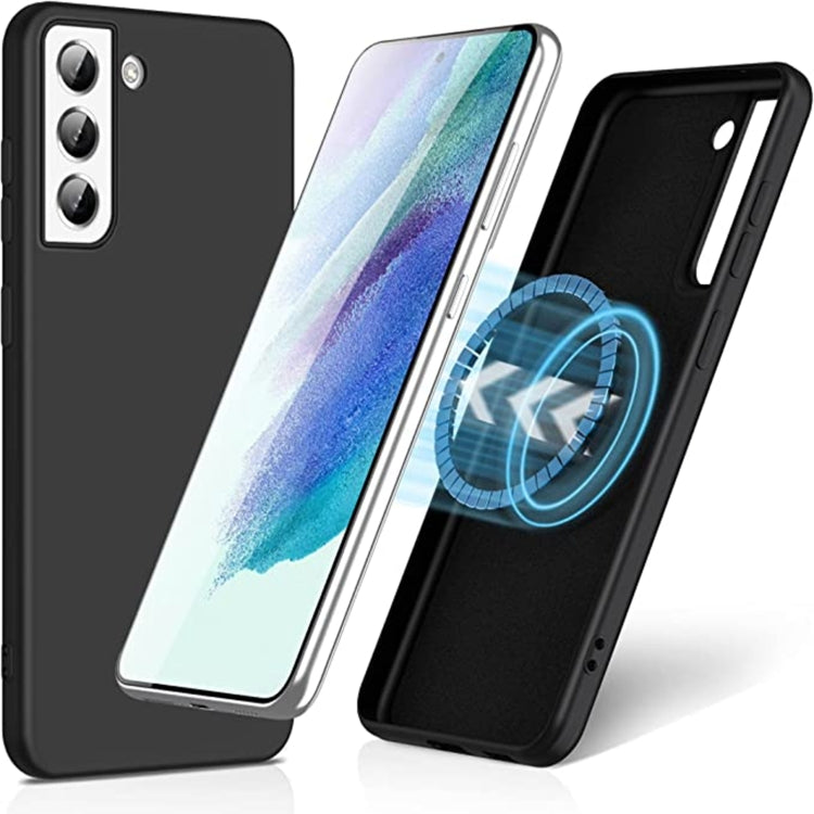 For Samsung Galaxy S24+ 5G MagSafe Magnetic Liquid Silicone Phone Case(Black) - Galaxy S24+ 5G Cases by PMC TechLife | Online Shopping South Africa | PMC TechLife