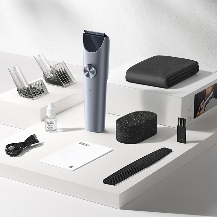 Original Xiaomi Mijia Hair Trimmer Clipper 2 Professional Clippers Titanium Alloy Blade Rechargeable Barber(Grey) - Hair Trimmer by Xiaomi | Online Shopping South Africa | PMC TechLife | Buy Now Pay Later Mobicred