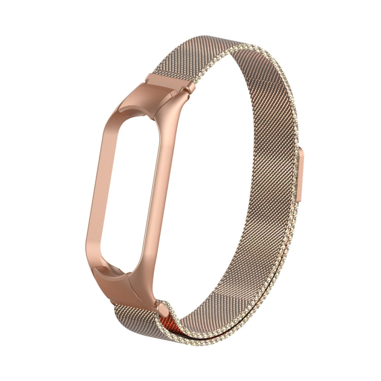 For Xiaomi Mi Band 5 Milano Solid Color Magnetic Stainless Steel Watch Band(Bronze Gold) - Watch Bands by PMC TechLife | Online Shopping South Africa | PMC TechLife | Buy Now Pay Later Mobicred