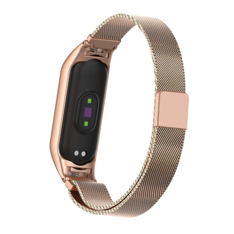 For Xiaomi Mi Band 5 Milano Solid Color Magnetic Stainless Steel Watch Band(Bronze Gold) - Watch Bands by PMC TechLife | Online Shopping South Africa | PMC TechLife | Buy Now Pay Later Mobicred