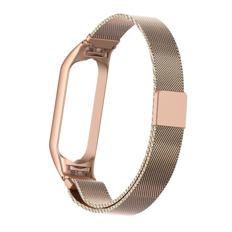 For Xiaomi Mi Band 5 Milano Solid Color Magnetic Stainless Steel Watch Band(Bronze Gold) - Watch Bands by PMC TechLife | Online Shopping South Africa | PMC TechLife | Buy Now Pay Later Mobicred