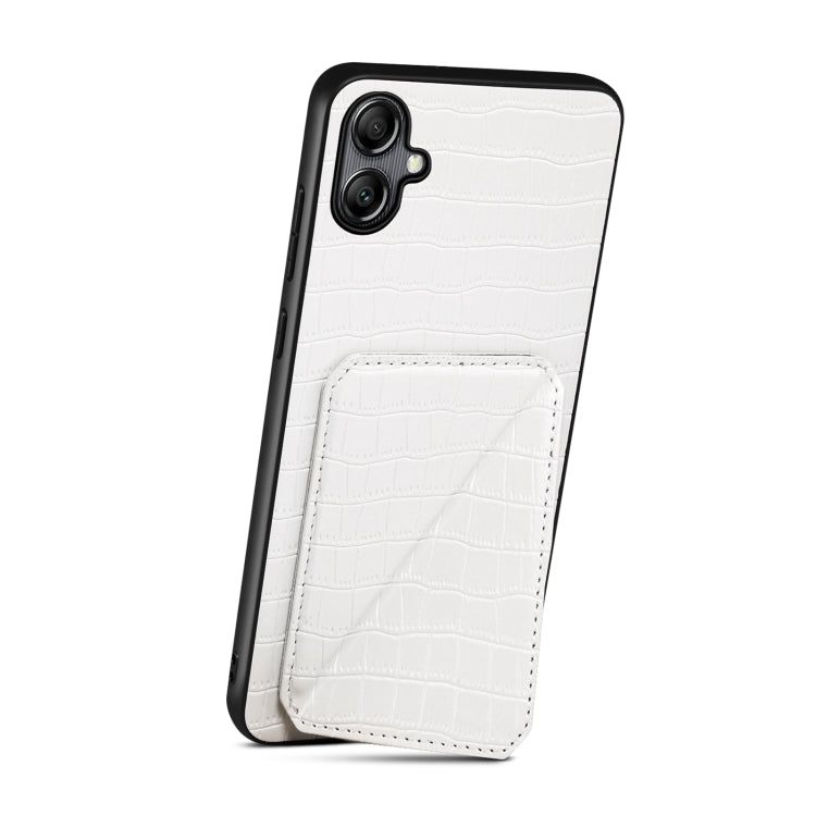 For Samsung Galaxy A34 5G Denior Imitation Crocodile Leather Back Phone Case with Holder(White) - free shipping - PMC TechLife - Order now!