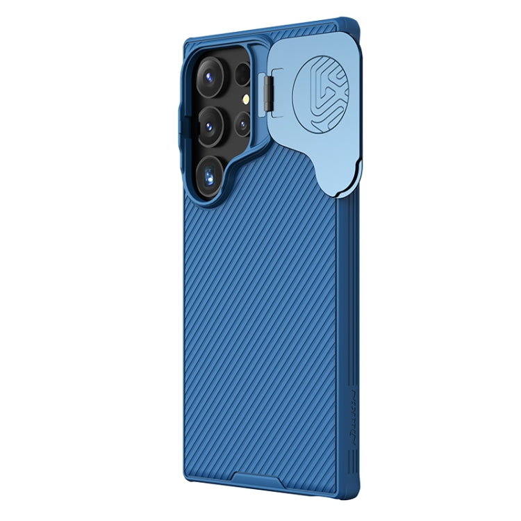 For Samsung Galaxy S24 Ultra 5G NILLKIN Black Mirror Prop CD Texture Mirror Phone Case(Blue) - Galaxy S24 Ultra 5G Cases by NILLKIN | Online Shopping South Africa | PMC TechLife | Buy Now Pay Later Mobicred