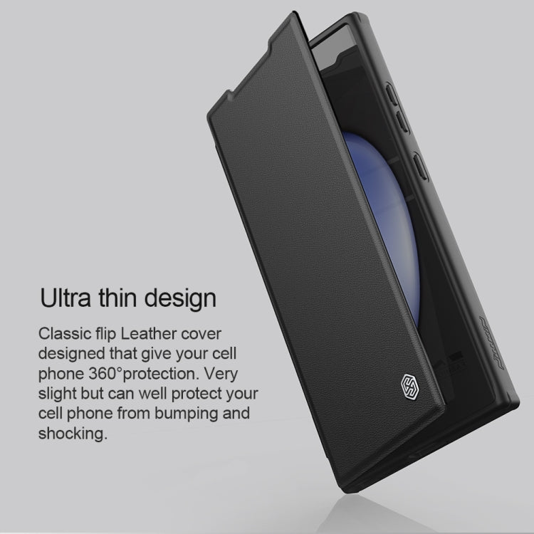 For Samsung Galaxy S24 Ultra 5G NILLKIN Qin Prop Series Flip Camera Cover Design Leather Phone Case(Black) - Galaxy S24 Ultra 5G Cases by NILLKIN | Online Shopping South Africa | PMC TechLife | Buy Now Pay Later Mobicred