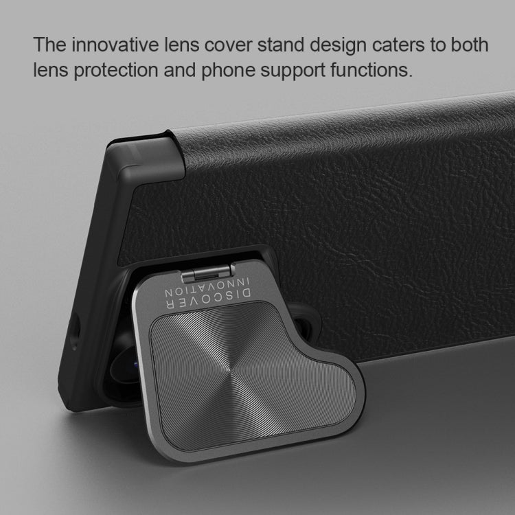 For Samsung Galaxy S24+ 5G NILLKIN Qin Prop Series Flip Camera Cover Design Leather Phone Case(Brown) - Galaxy S24+ 5G Cases by NILLKIN | Online Shopping South Africa | PMC TechLife | Buy Now Pay Later Mobicred