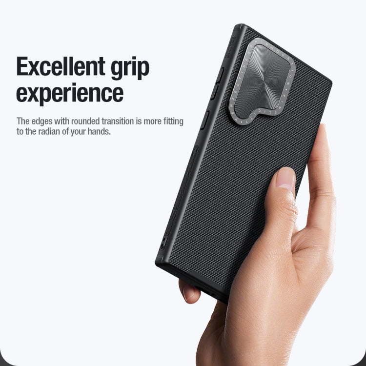 For Samsung Galaxy S24 Ultra 5G NILLKIN Textured Prop Camera Cover Holder Design Nylon MagSafe Magnetic Phone Case(Black) - free shipping - PMC TechLife - Order now!