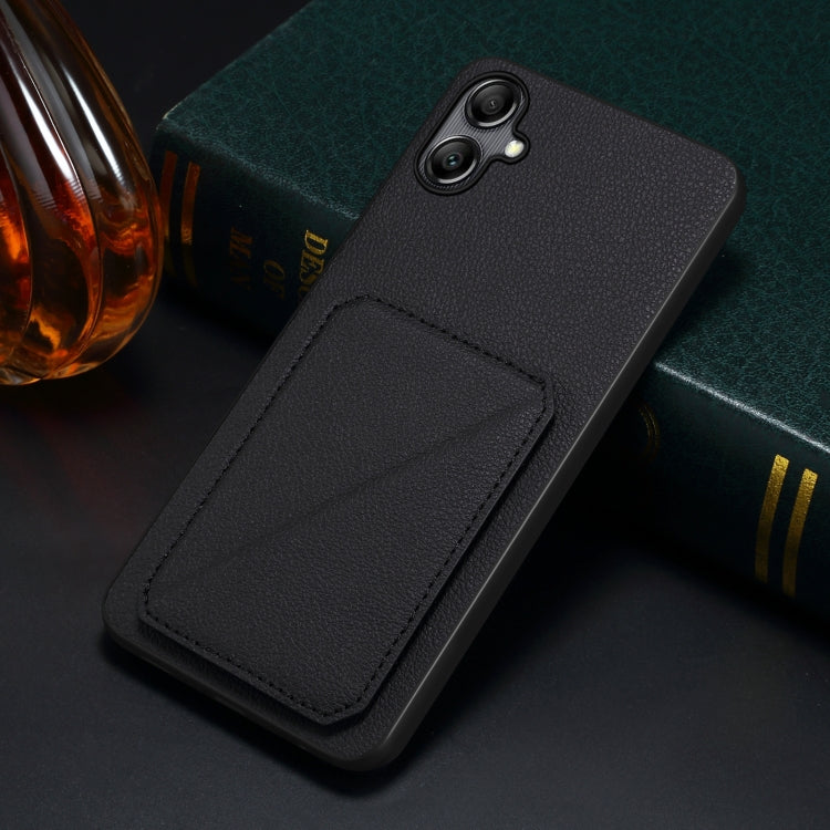 For Samsung Galaxy A24 Denior Imitation Calf Leather Back Phone Case with Holder(Black) - free shipping - PMC TechLife - Order now!