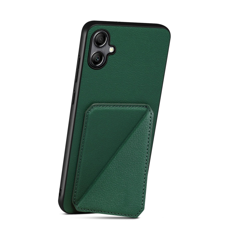 For Samsung Galaxy S23 5G Denior Imitation Calf Leather Back Phone Case with Holder(Green) - Galaxy S23 5G Cases by Denior | Online Shopping South Africa | PMC TechLife | Buy Now Pay Later Mobicred
