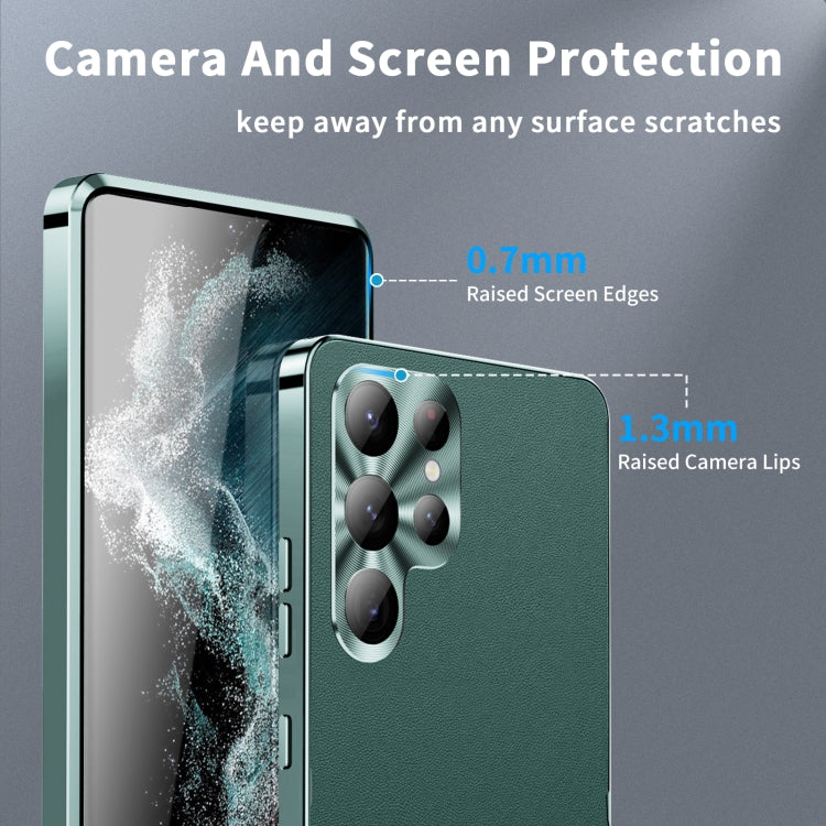 For Samsung Galaxy S23 Ultra 5G MagSafe Magnetic Plain Metal Phone Case(Green) - Galaxy S23 Ultra 5G Cases by PMC TechLife | Online Shopping South Africa | PMC TechLife