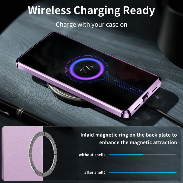 For Samsung Galaxy S24 Ultra 5G MagSafe Magnetic Plain Metal Phone Case(Purple) - Galaxy S24 Ultra 5G Cases by PMC TechLife | Online Shopping South Africa | PMC TechLife