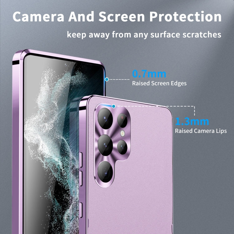 For Samsung Galaxy S24 Ultra 5G MagSafe Magnetic Plain Metal Phone Case(Purple) - Galaxy S24 Ultra 5G Cases by PMC TechLife | Online Shopping South Africa | PMC TechLife