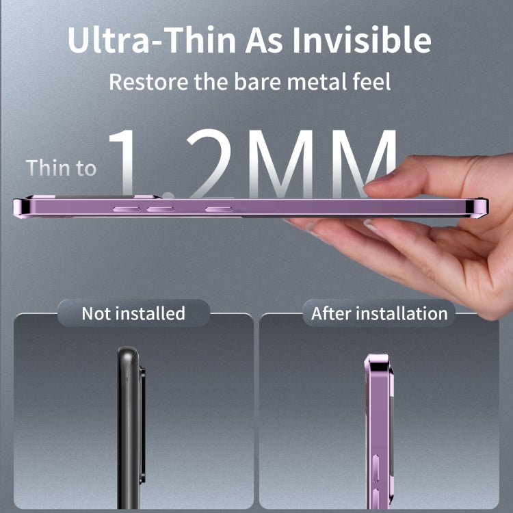 For Samsung Galaxy S24 Ultra 5G MagSafe Magnetic Plain Metal Phone Case(Purple) - Galaxy S24 Ultra 5G Cases by PMC TechLife | Online Shopping South Africa | PMC TechLife