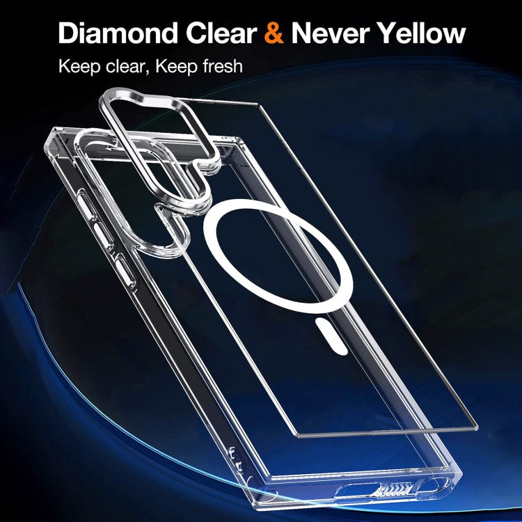 For Samsung Galaxy S24 Ulltra 5G MagSafe Magnetic Clear Phone Case(Blue) - Galaxy S24 Ultra 5G Cases by PMC TechLife | Online Shopping South Africa | PMC TechLife | Buy Now Pay Later Mobicred