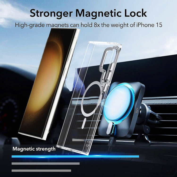 For Samsung Galaxy S24 Ulltra 5G MagSafe Magnetic Clear Phone Case(Purple) - Galaxy S24 Ultra 5G Cases by PMC TechLife | Online Shopping South Africa | PMC TechLife | Buy Now Pay Later Mobicred