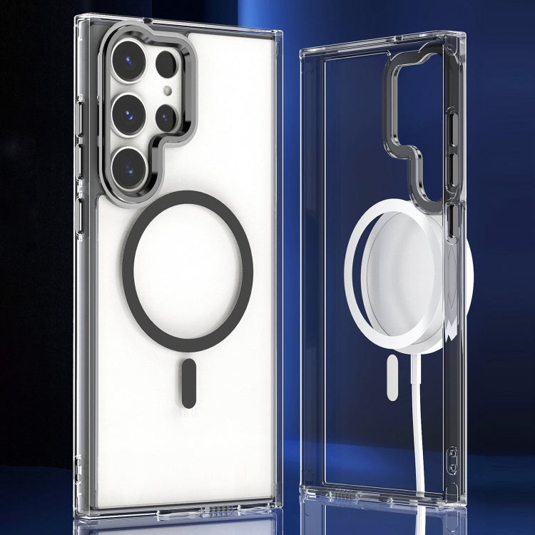 For Samsung Galaxy S24 Ulltra 5G MagSafe Magnetic Clear Phone Case(Black) - Galaxy S24 Ultra 5G Cases by PMC TechLife | Online Shopping South Africa | PMC TechLife | Buy Now Pay Later Mobicred
