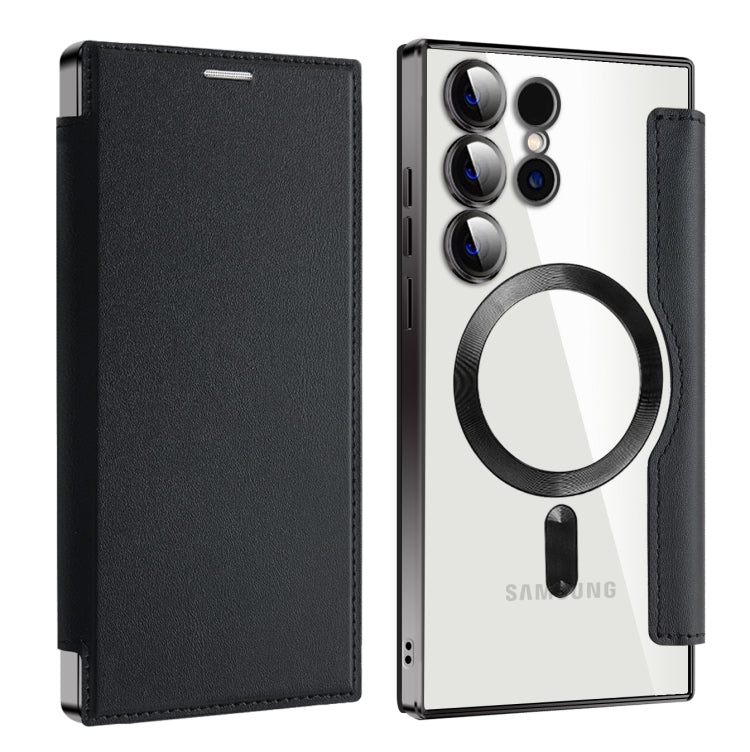 For Samsung Galaxy S24 Ultra 5G MagSafe Magnetic RFID Anti-theft Leather Phone Case(Black) - Galaxy S24 Ultra 5G Cases by PMC TechLife | Online Shopping South Africa | PMC TechLife