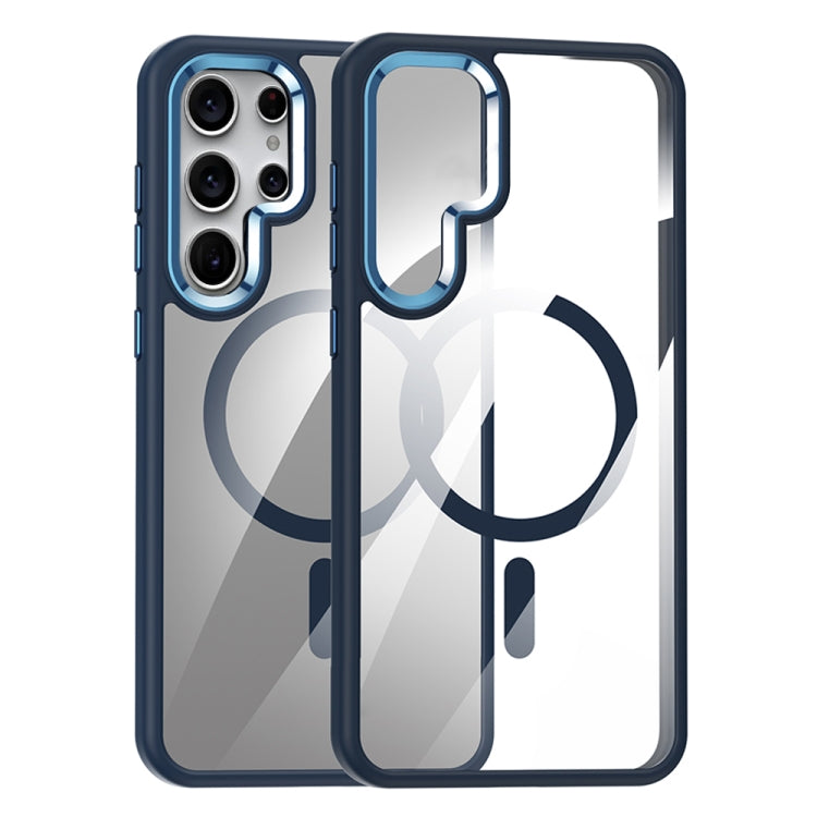 For Samsung Galaxy S24 Ultra 5G MagSafe Anti-fingerprint Highly Transparent PC Phone Case(Blue) - Galaxy S24 Ultra 5G Cases by PMC TechLife | Online Shopping South Africa | PMC TechLife