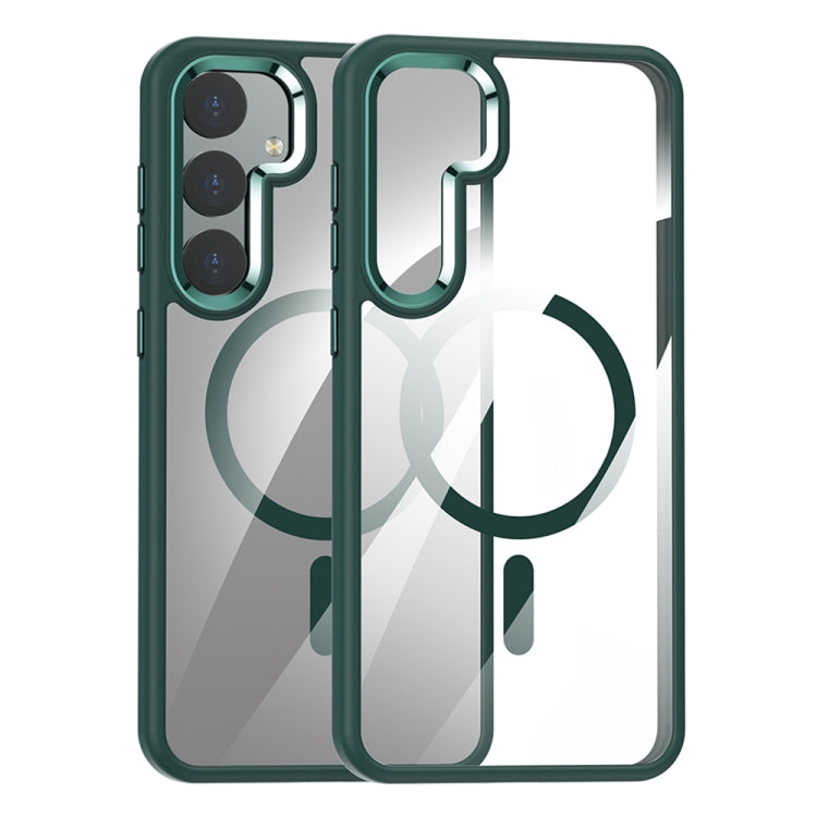 For Samsung Galaxy S24+ 5G MagSafe Anti-fingerprint Highly Transparent PC Phone Case(Green) - Galaxy S24+ 5G Cases by PMC TechLife | Online Shopping South Africa | PMC TechLife