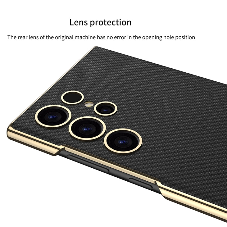 For Samsung Galaxy S24 Ultra 5G GKK Triumph Ultra-Thin Plain Leather Phone Case with Holder(Brown) - free shipping - PMC TechLife - Order now!