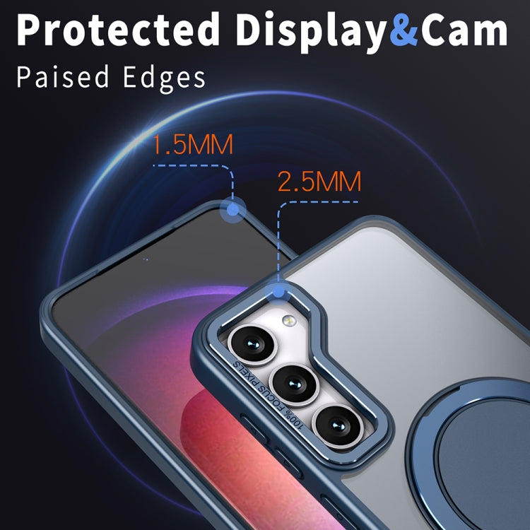 For Samsung Galaxy S23 FE 5G 360-degree Rotating MagSafe Magnetic Holder Phone Case(Navy Blue) - Galaxy S23 FE 5G Cases by PMC TechLife | Online Shopping South Africa | PMC TechLife