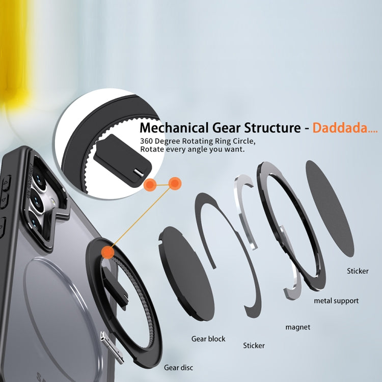 For Samsung Galaxy S23 FE 5G 360-degree Rotating MagSafe Magnetic Holder Phone Case(Black) - Galaxy S23 FE 5G Cases by PMC TechLife | Online Shopping South Africa | PMC TechLife