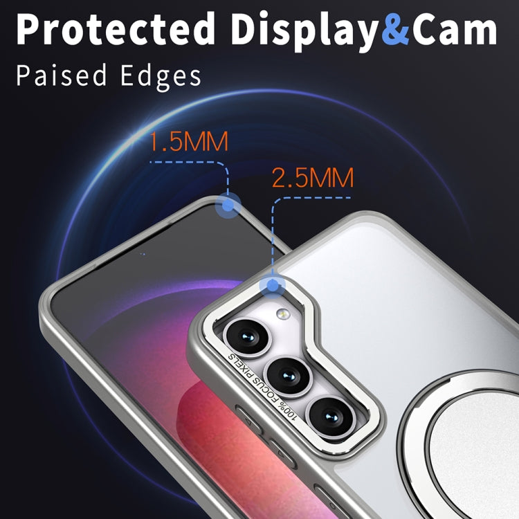 For Samsung Galaxy S23 FE 5G 360-degree Rotating MagSafe Magnetic Holder Phone Case(Titanium Grey) - Galaxy S23 FE 5G Cases by PMC TechLife | Online Shopping South Africa | PMC TechLife