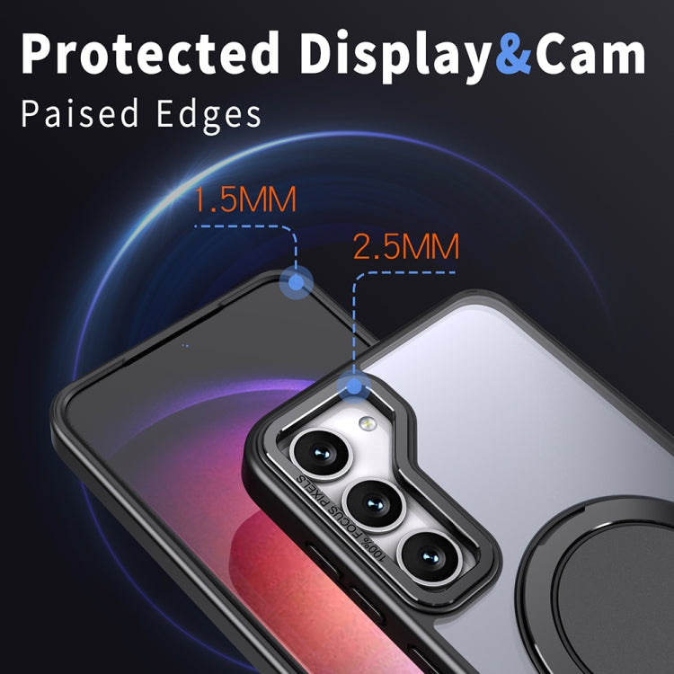 For Samsung Galaxy S23+ 5G 360-degree Rotating MagSafe Magnetic Holder Phone Case(Black) - Galaxy S23+ 5G Cases by PMC TechLife | Online Shopping South Africa | PMC TechLife