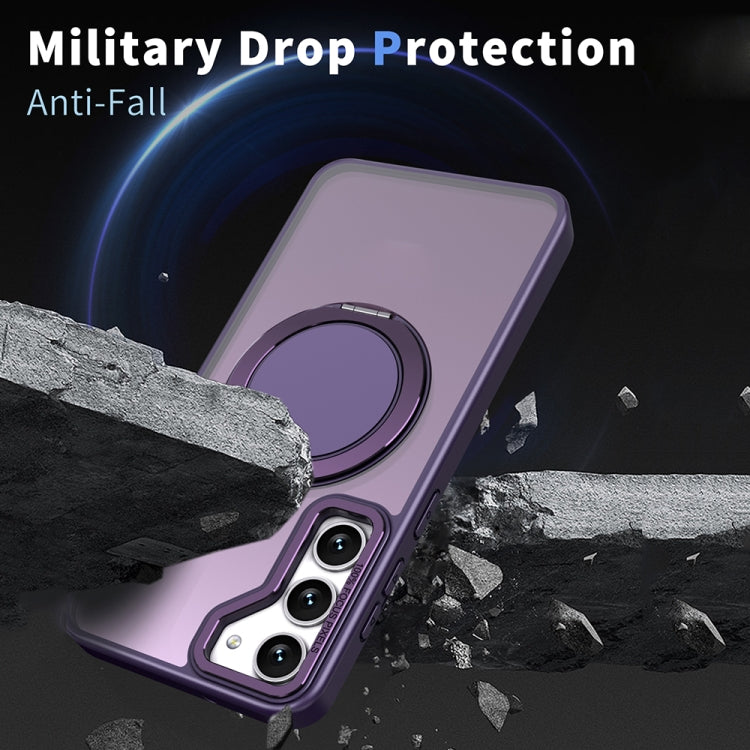 For Samsung Galaxy S23+ 5G 360-degree Rotating MagSafe Magnetic Holder Phone Case(Purple) - Galaxy S23+ 5G Cases by PMC TechLife | Online Shopping South Africa | PMC TechLife