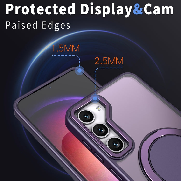 For Samsung Galaxy S23+ 5G 360-degree Rotating MagSafe Magnetic Holder Phone Case(Purple) - Galaxy S23+ 5G Cases by PMC TechLife | Online Shopping South Africa | PMC TechLife