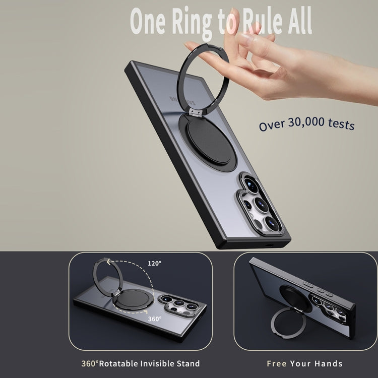 For Samsung Galaxy S23 Ultra 5G 360-degree Rotating MagSafe Magnetic Holder Phone Case(Black) - Galaxy S23 Ultra 5G Cases by PMC TechLife | Online Shopping South Africa | PMC TechLife