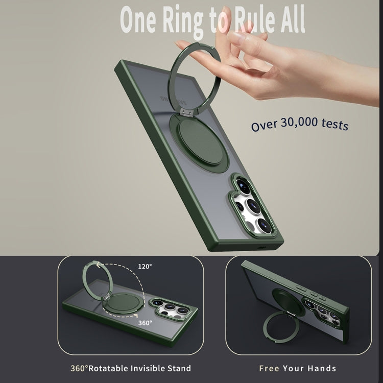 For Samsung Galaxy S23 Ultra 5G 360-degree Rotating MagSafe Magnetic Holder Phone Case(Green) - Galaxy S23 Ultra 5G Cases by PMC TechLife | Online Shopping South Africa | PMC TechLife