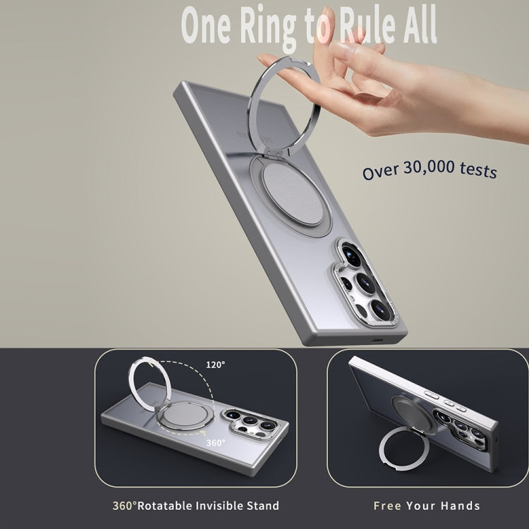 For Samsung Galaxy S23 Ultra 5G 360-degree Rotating MagSafe Magnetic Holder Phone Case(Titanium Grey) - Galaxy S23 Ultra 5G Cases by PMC TechLife | Online Shopping South Africa | PMC TechLife