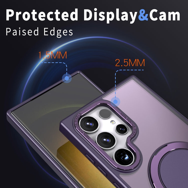For Samsung Galaxy S23 Ultra 5G 360-degree Rotating MagSafe Magnetic Holder Phone Case(Purple) - Galaxy S23 Ultra 5G Cases by PMC TechLife | Online Shopping South Africa | PMC TechLife