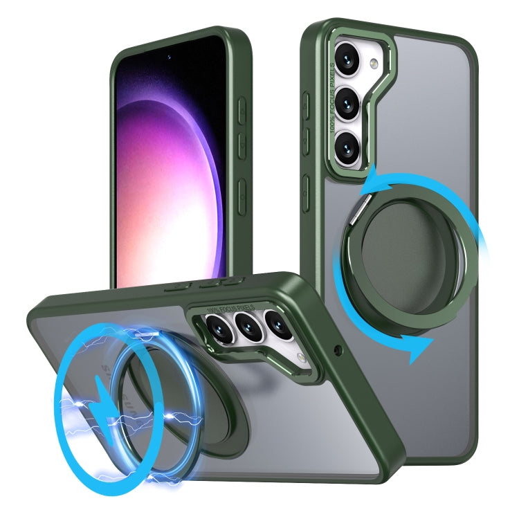 For Samsung Galaxy S24 5G 360-degree Rotating MagSafe Magnetic Holder Phone Case(Green) - free shipping - PMC TechLife - Order now!