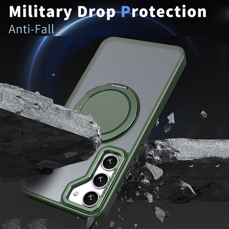 For Samsung Galaxy S24 5G 360-degree Rotating MagSafe Magnetic Holder Phone Case(Green) - free shipping - PMC TechLife - Order now!