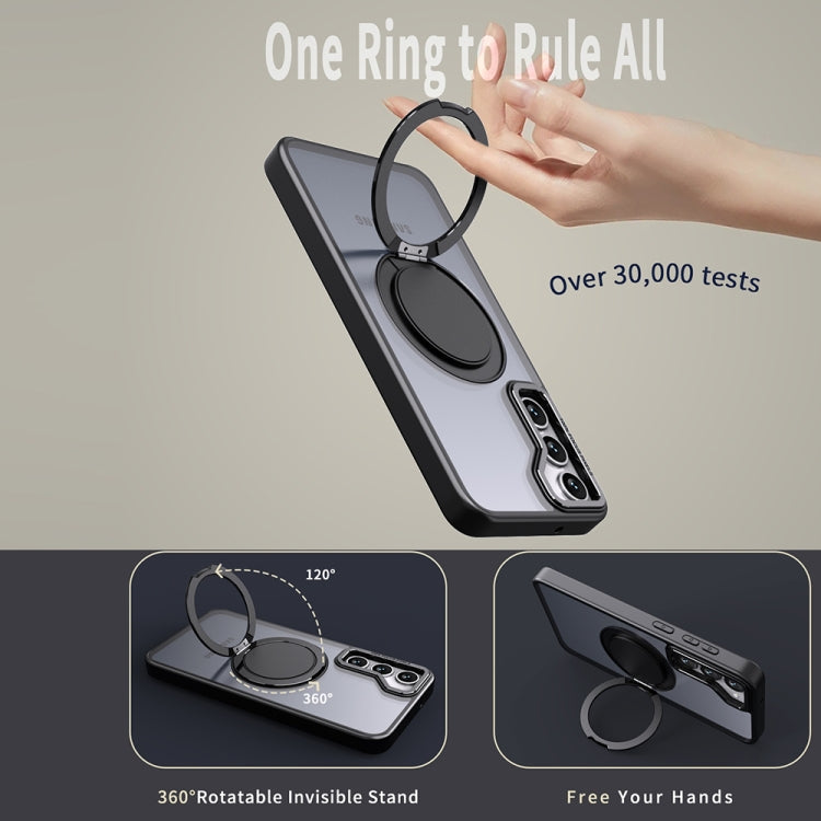 For Samsung Galaxy S24+ 5G 360-degree Rotating MagSafe Magnetic Holder Phone Case(Black) - Galaxy S24+ 5G Cases by PMC TechLife | Online Shopping South Africa | PMC TechLife