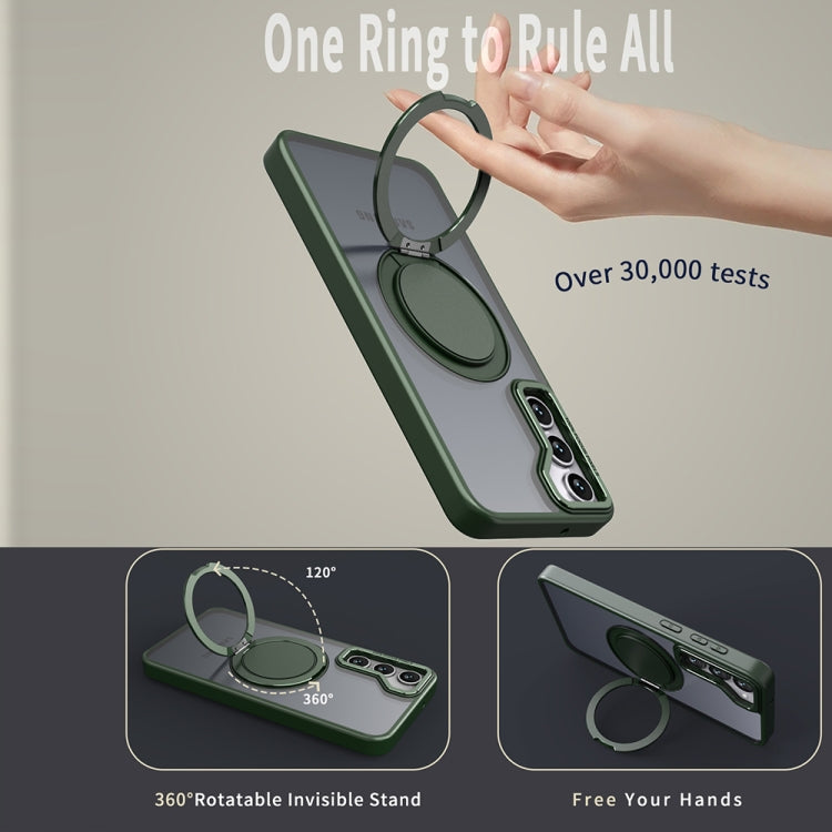 For Samsung Galaxy S24+ 5G 360-degree Rotating MagSafe Magnetic Holder Phone Case(Green) - Galaxy S24+ 5G Cases by PMC TechLife | Online Shopping South Africa | PMC TechLife