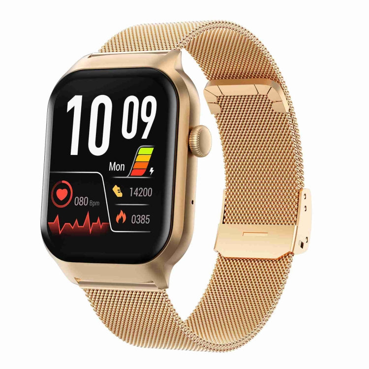 2.01 inch Milanese Steel Strap Bluetooth Call Smart Watch Support Heart Rate Monitoring / Non-invasive Blood Sugar(Gold) - free shipping - PMC TechLife - Order now!