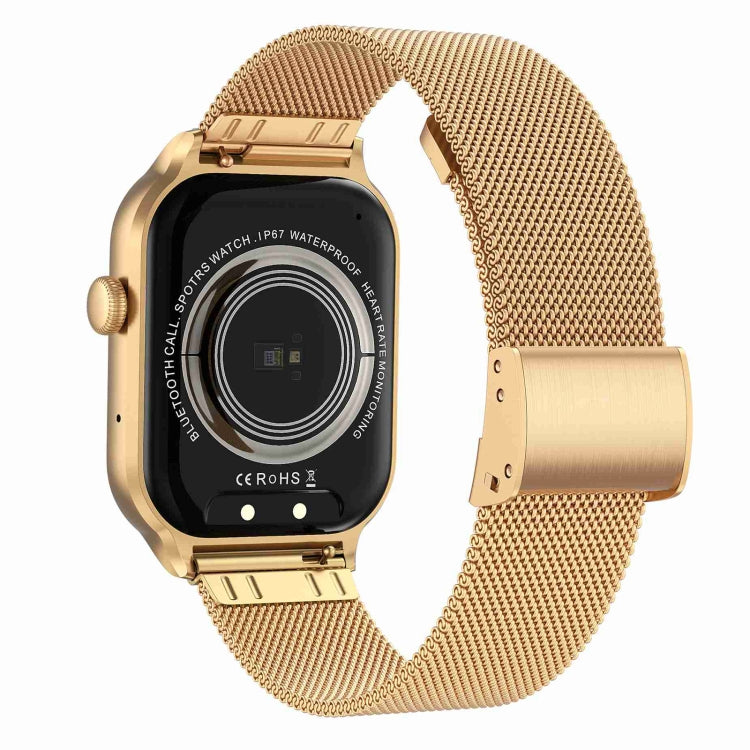 2.01 inch Milanese Steel Strap Bluetooth Call Smart Watch Support Heart Rate Monitoring / Non-invasive Blood Sugar(Gold) - free shipping - PMC TechLife - Order now!
