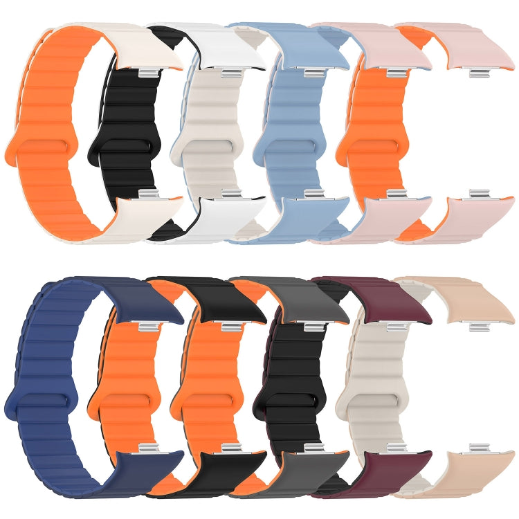 For Xiaomi Smart Band 9 Pro / 8 Pro Two Color Magnetic Silicone Watch Band(Blue Starlight) - Watch Bands by PMC TechLife | Online Shopping South Africa | PMC TechLife | Buy Now Pay Later Mobicred