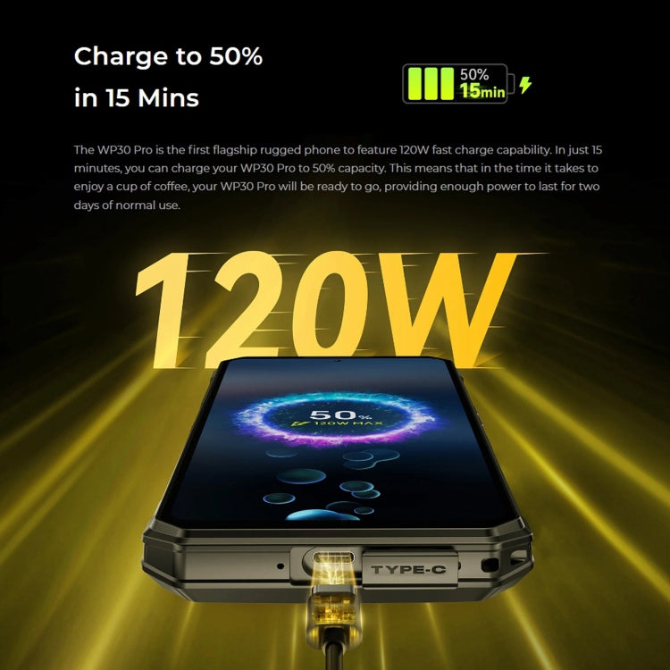 Oukitel WP30 Pro 5G, 12GB+512GB, IP68/IP69K, 108MP Camera, 11000mAh, 6.78 inch + 1.8 inch MediaTek Dimensity 8050 Octa-core 3.0GHz, NFC, OTG, Network: 5G(Black) - free shipping - PMC TechLife - Order now!