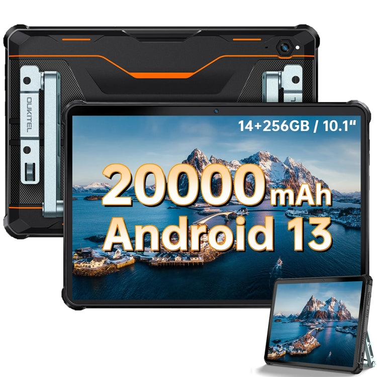 OUKITEL RT6 4G Network IP68/IP69K Rugged Tablet, 8GB+256GB, 10.1 inch Android 13 MediaTek MT8788 Octa Core Support Dual SIM, EU Plug(Black) - free shipping - PMC TechLife - Order now!