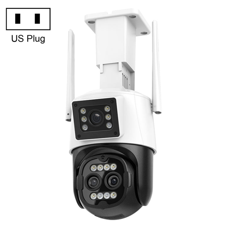 QX103 Humanoid Recognition AI Alarm WiFi Dome Triple IP Camera(US Plug) - free shipping - PMC TechLife - Order now!