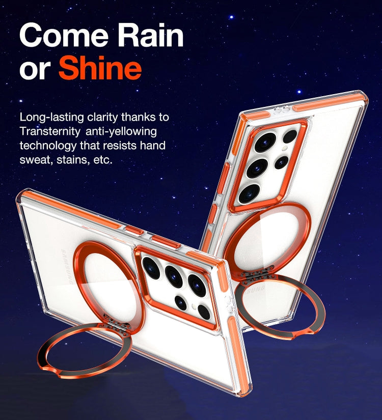 For Samsung Galaxy S24 5G Magnetic 360 Degree Rotating Holder Phone Case(Blue) - Galaxy S24 5G Cases by PMC TechLife | Online Shopping South Africa | PMC TechLife