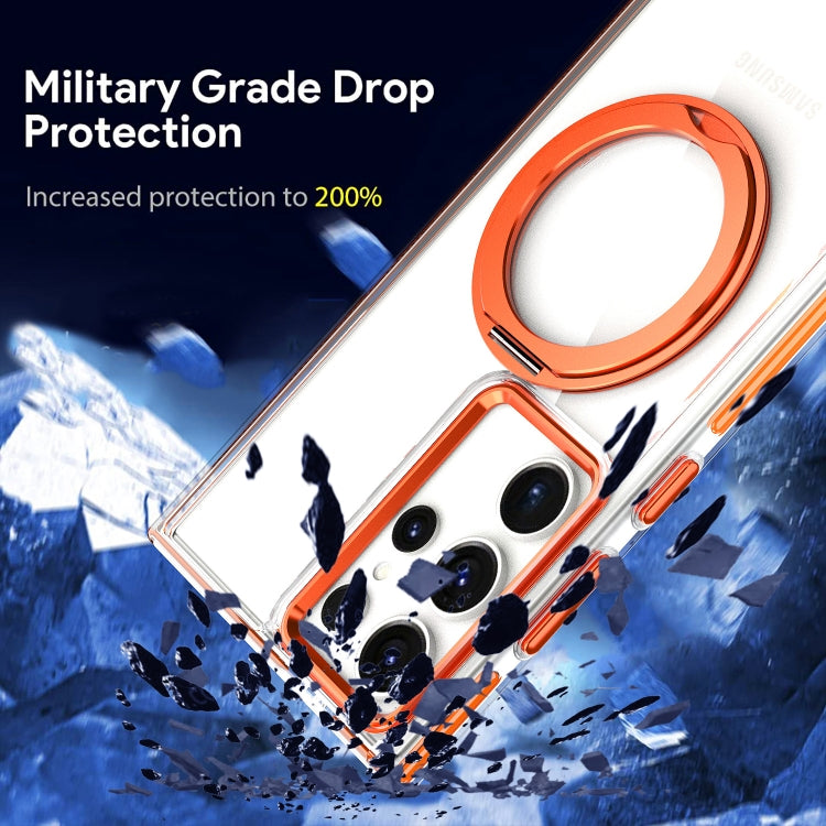 For Samsung Galaxy S24+ 5G Magnetic 360 Degree Rotating Holder Phone Case(White) - Galaxy S24+ 5G Cases by PMC TechLife | Online Shopping South Africa | PMC TechLife