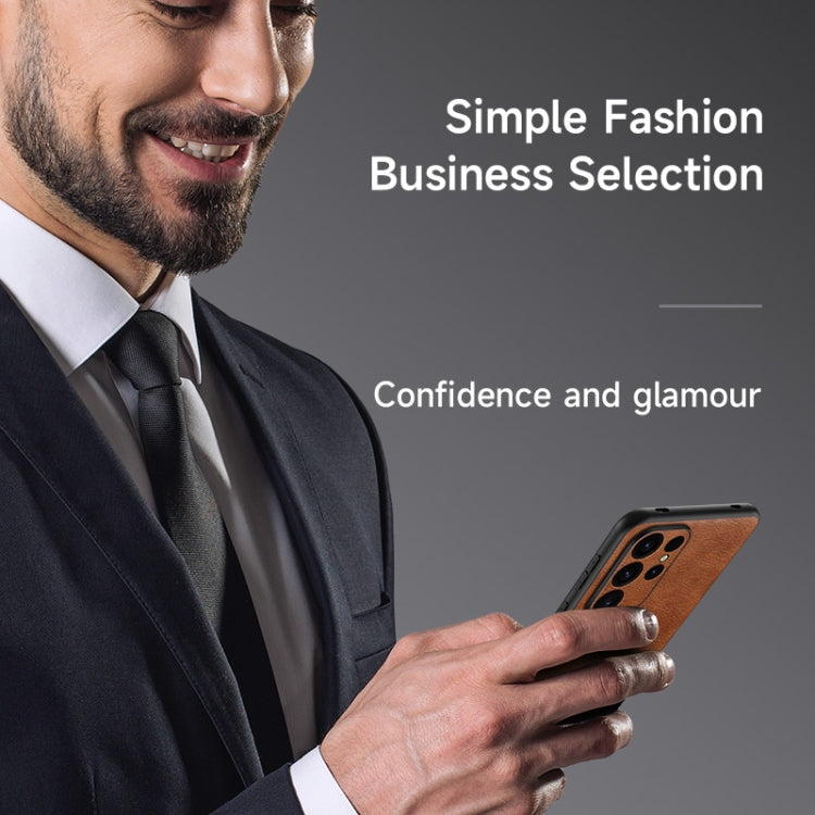 For Samsung Galaxy S24 5G SULADA Stitching Leather MagSafe Magnetic Phone Case(Black) - Galaxy S24 5G Cases by SULADA | Online Shopping South Africa | PMC TechLife