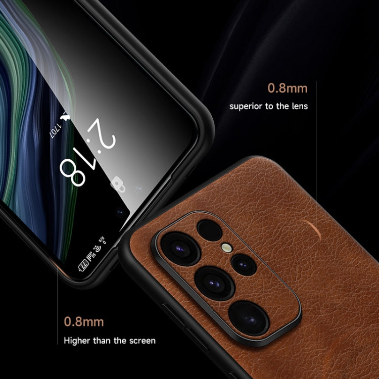 For Samsung Galaxy S24+ 5G SULADA Stitching Leather MagSafe Magnetic Phone Case(Brown) - Galaxy S24+ 5G Cases by SULADA | Online Shopping South Africa | PMC TechLife | Buy Now Pay Later Mobicred