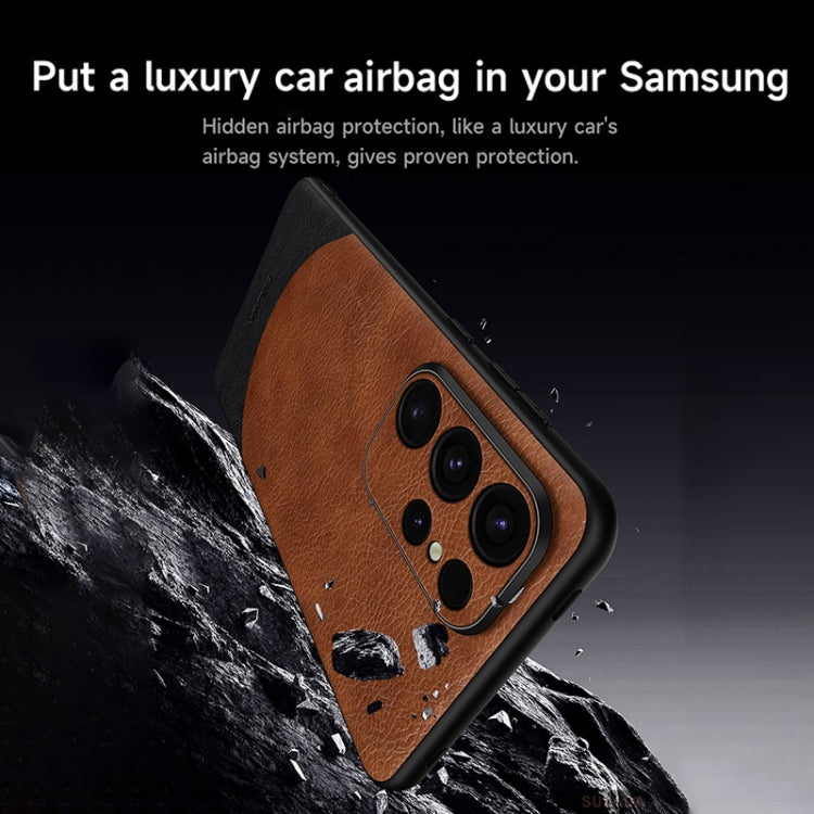 For Samsung Galaxy S24+ 5G SULADA Stitching Leather MagSafe Magnetic Phone Case(Black) - Galaxy S24+ 5G Cases by SULADA | Online Shopping South Africa | PMC TechLife
