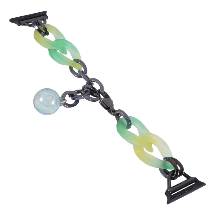 For Apple Watch SE 2023 44mm Gradient Resin Chain Watch Band(Green) - free shipping - PMC TechLife - Order now!